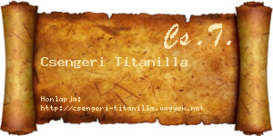 Csengeri Titanilla névjegykártya
